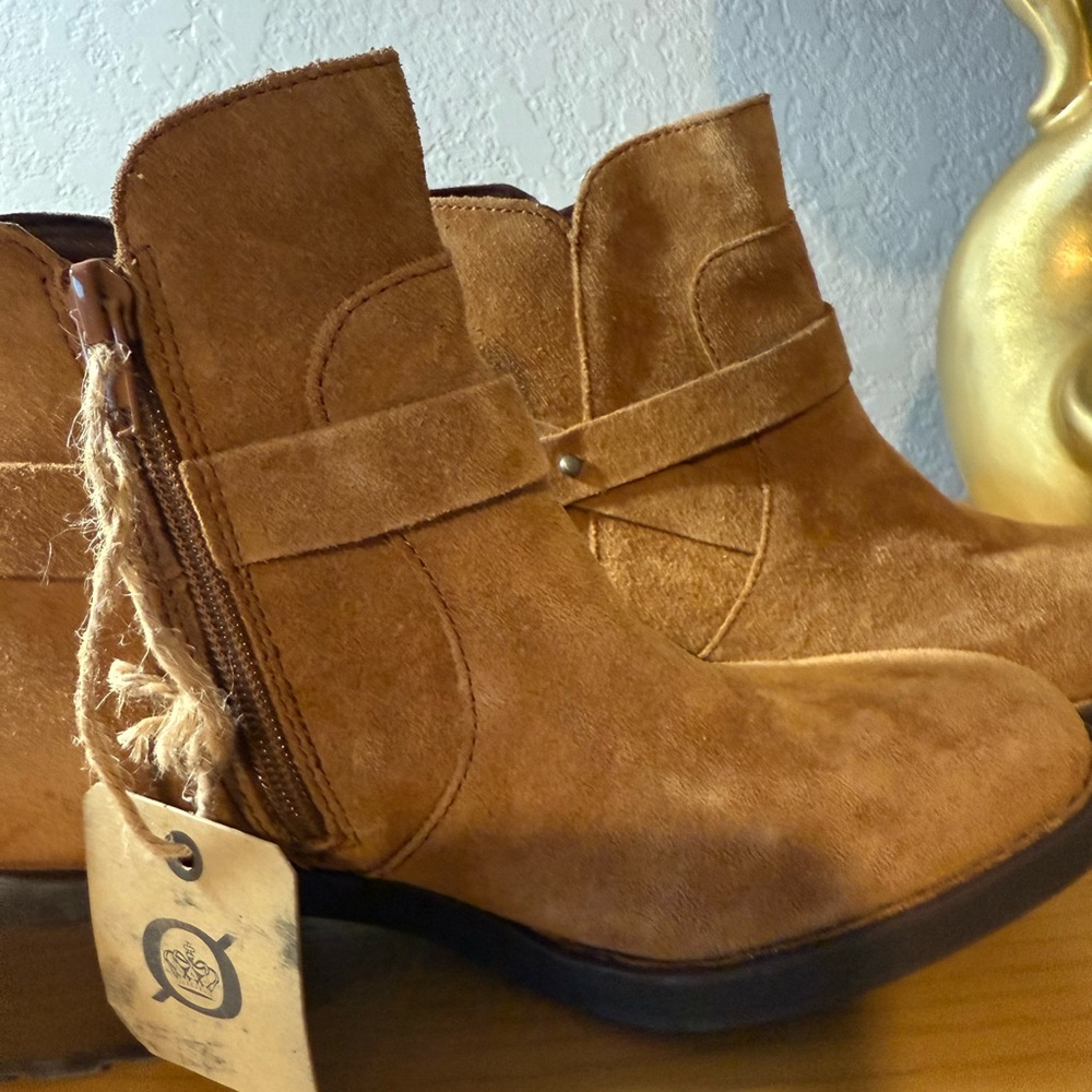 Born Tan Suede Ankle Boots
